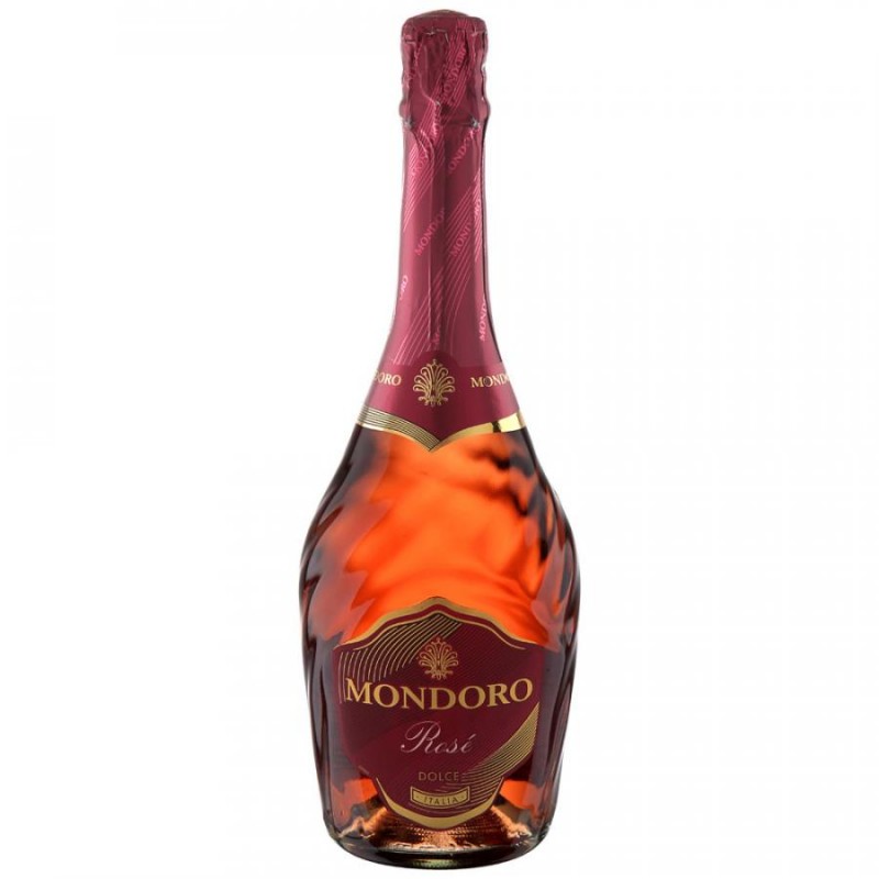 Вино игристое полусладкое розовое Мондоро Розе 9,5% 0.75л