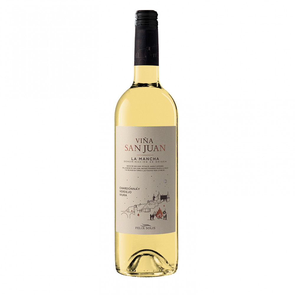 Вино Винья Сан Хуан ДО Ла Манча сухое белое 12,5% 0,75л