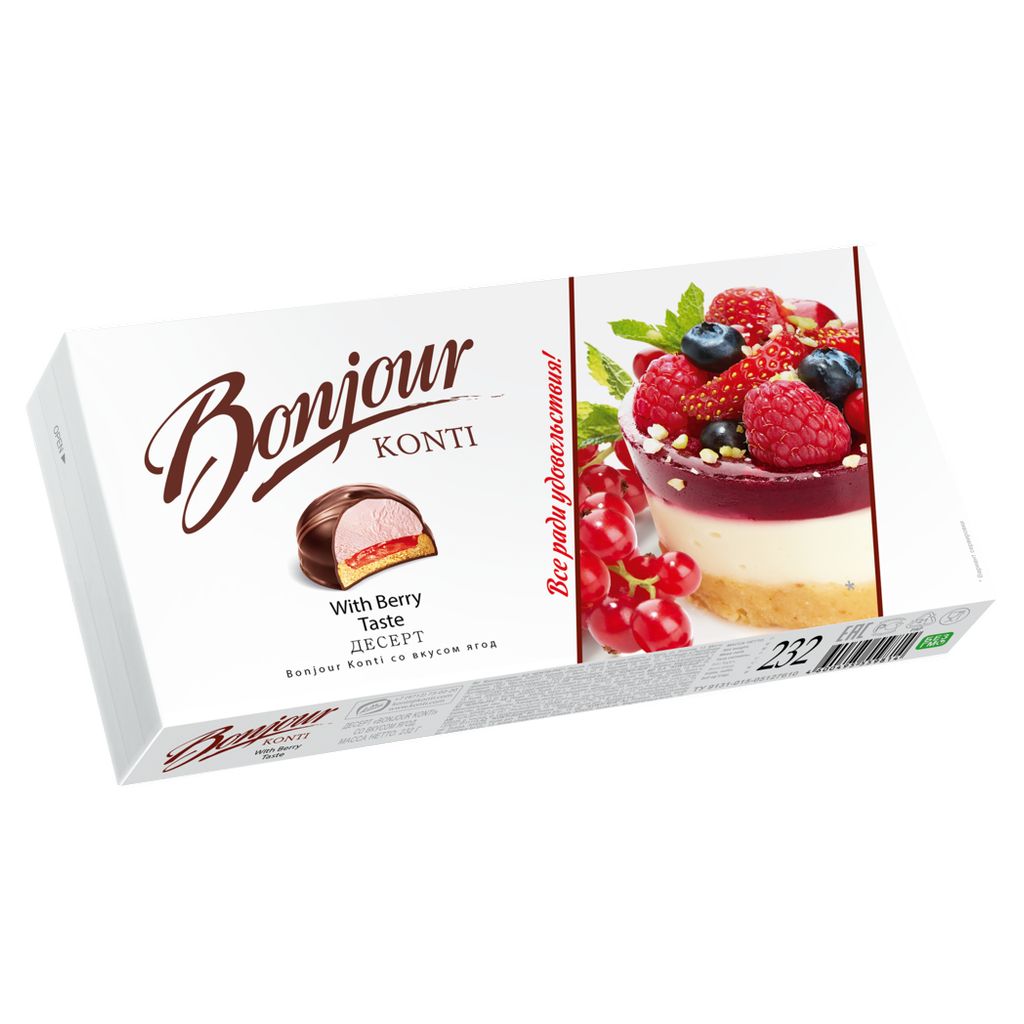 Десерт Бонжур Глинтвейн с ягодами 232г