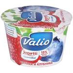 Йогурт Валио черника/клубника 2,6% пл/ст 180г